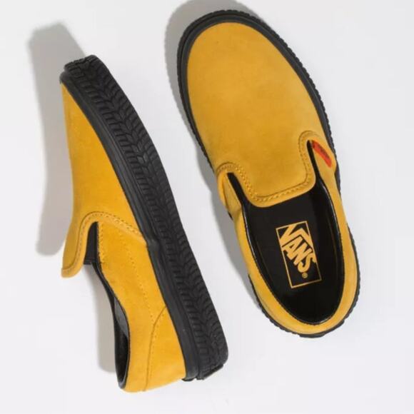 Vans Unisex Kids Classic Slip-On Shoe RB Construction Mango/Black 12.5K NWT - Picture 3 of 10